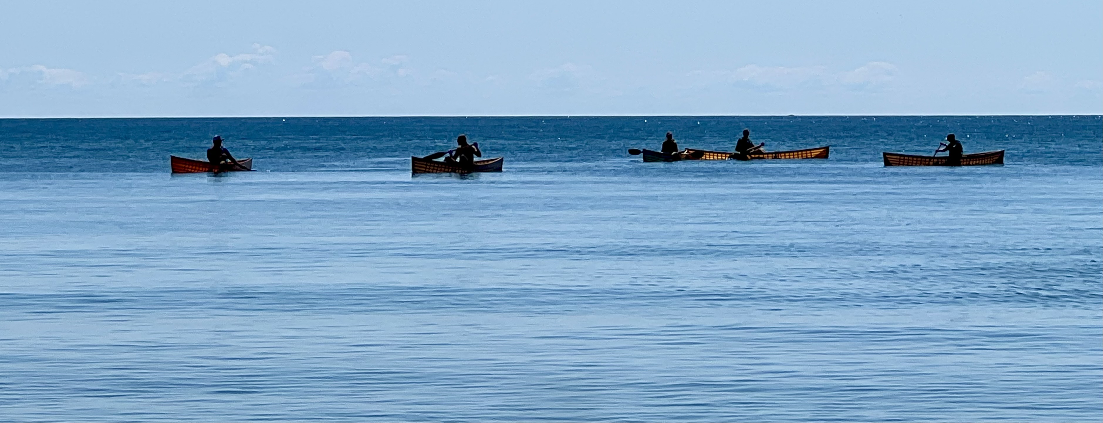 Image of canoe launch day in Door County.