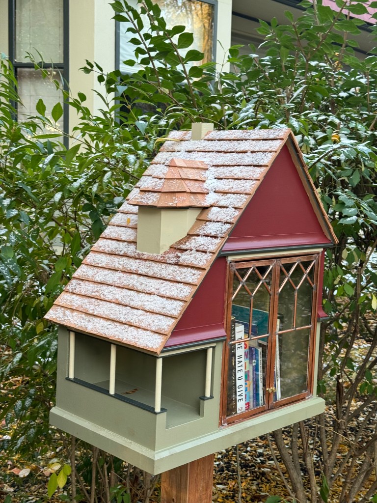 Image of a little free library Evanston Illinois.
