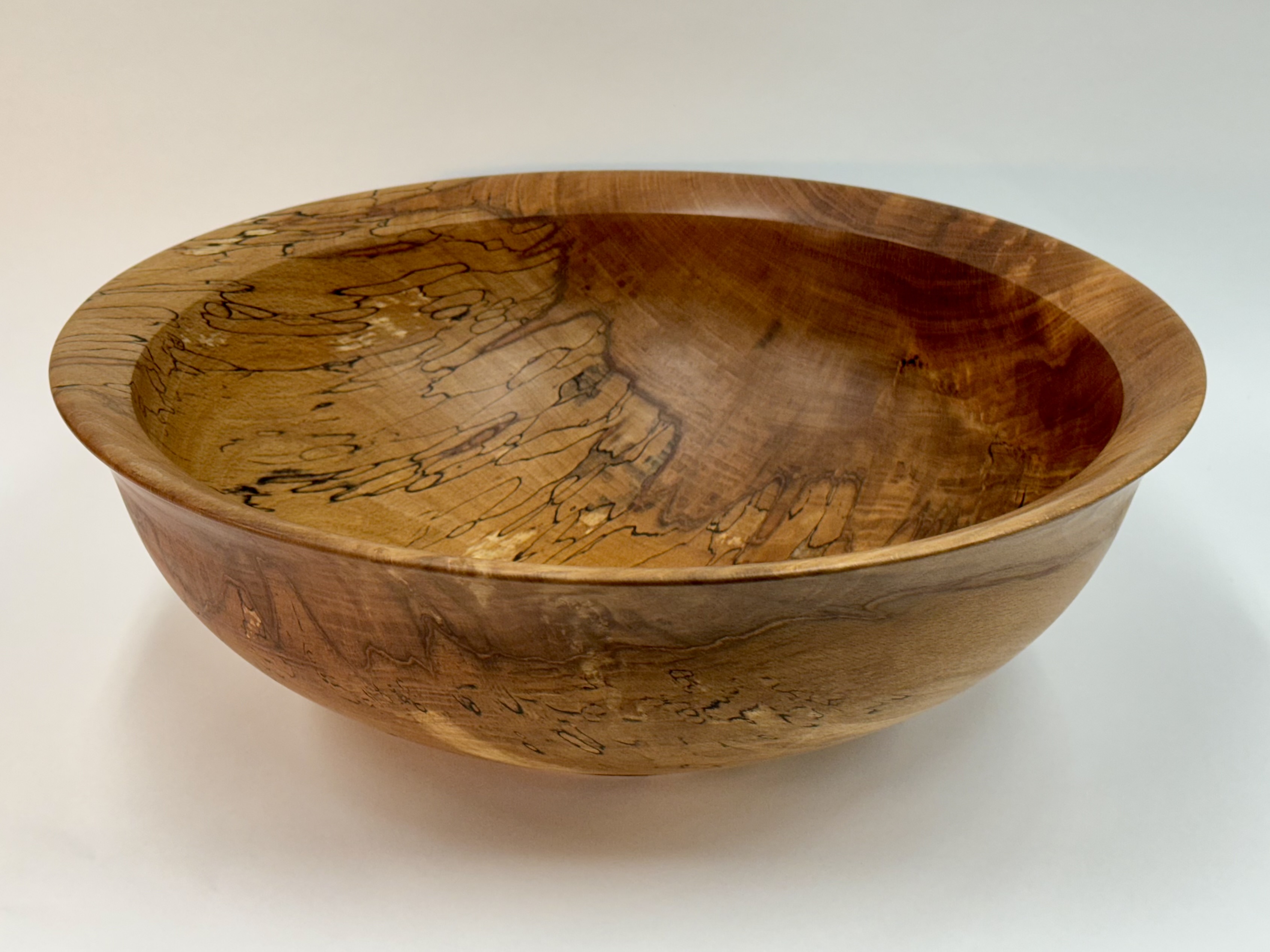 Image of spalted beech wooden bowl.